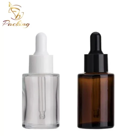 Leere, hochwertige 15-ml-Tropfflasche aus Glas, schwarz, UV-beständig für Arten von kosmetischen Ölen oder pharmazeutischen Ölen