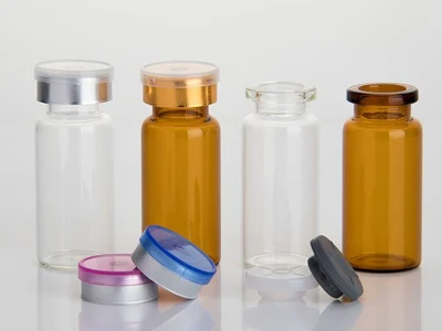 10-ml-Injektions-Pharma-Klarglasfläschchen mit Stopfen