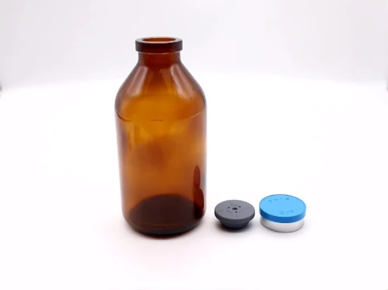 Bernsteinfarbene pharmazeutische Infusionsflaschen aus geformtem Glas