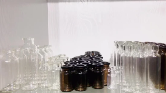 Klare, bernsteinfarbene, pharmazeutische Fläschchen aus geformtem Glas, 50-ml-Injektions- und Infusionsfläschchen, USP Typ I, II, III CE