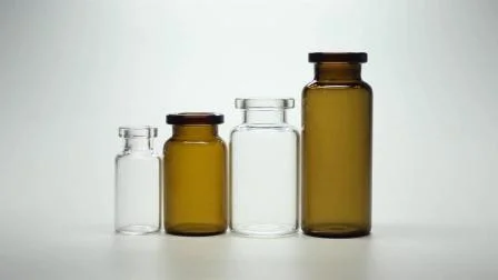 2 ml, 3 ml, 5 ml, 7 ml, 10 ml, 20 ml, 30 ml, transparent oder bernsteinfarben, leere pharmazeutische Injektionsbördel-Premium-Flasche aus Borosilikatglas